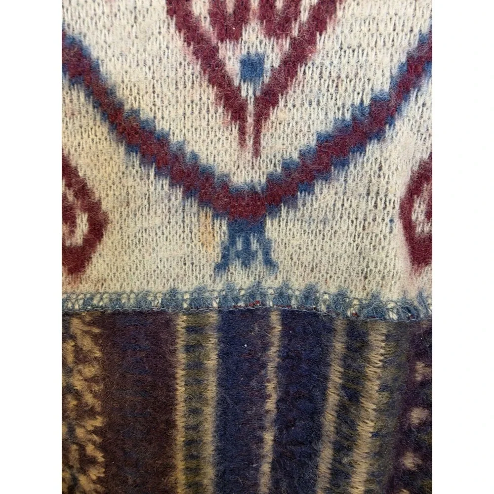 Vintage Men's Large Patchwork Sweater Oversized‎ Grunge Grandpa Indie Folk